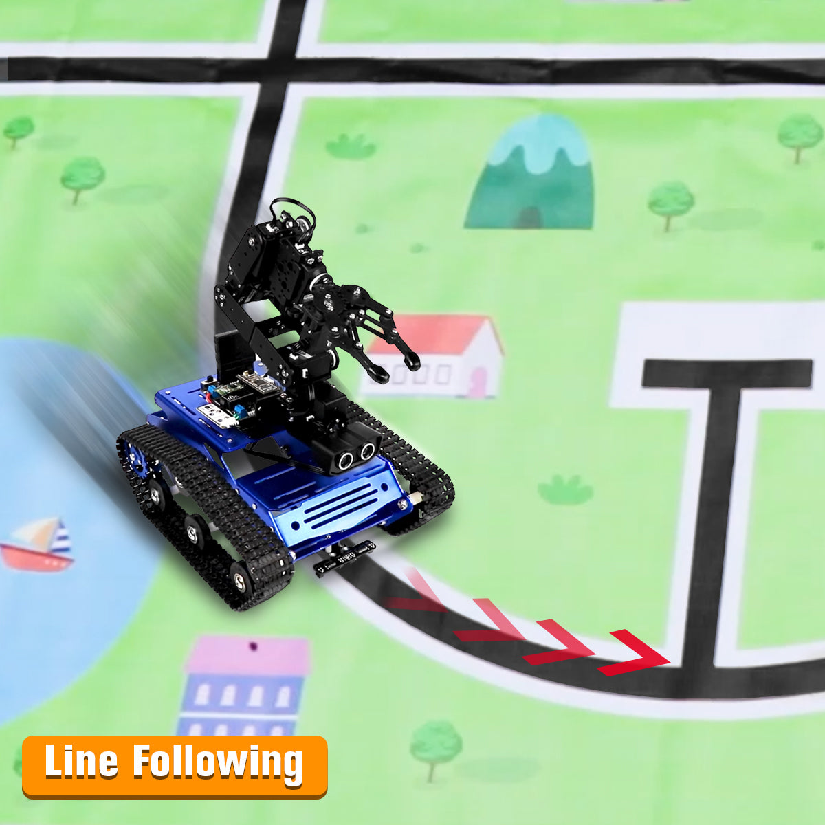 Hiwonder Tankbot Track Robot Car Loaded with Robotic Arm for STM32 Programming Hiwonder Tankbot Track Robot Car Loaded with Robotic Arm for STM32 Programming